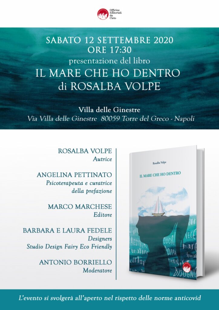 La locandina della presentazione del libro Il mare che ho dentro di Torre Del Greco