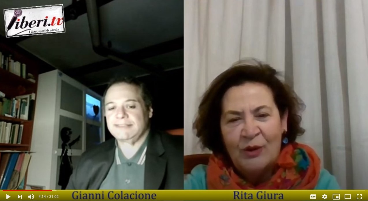 Rita Giura e Gianni Colazione nel corso dell'intervista