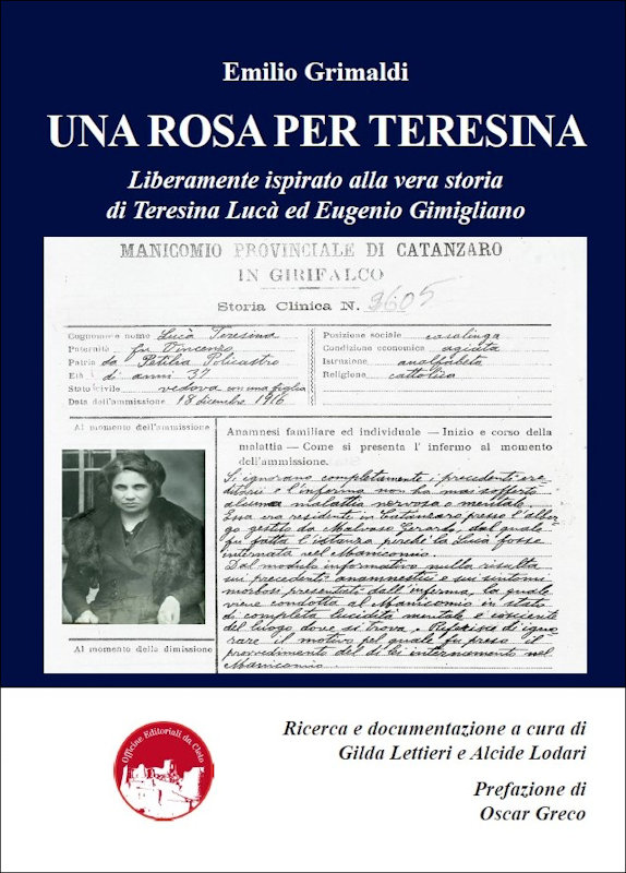 La copertina del libro dal titolo Una rosa per Teresina di Emilio Grimaldi
