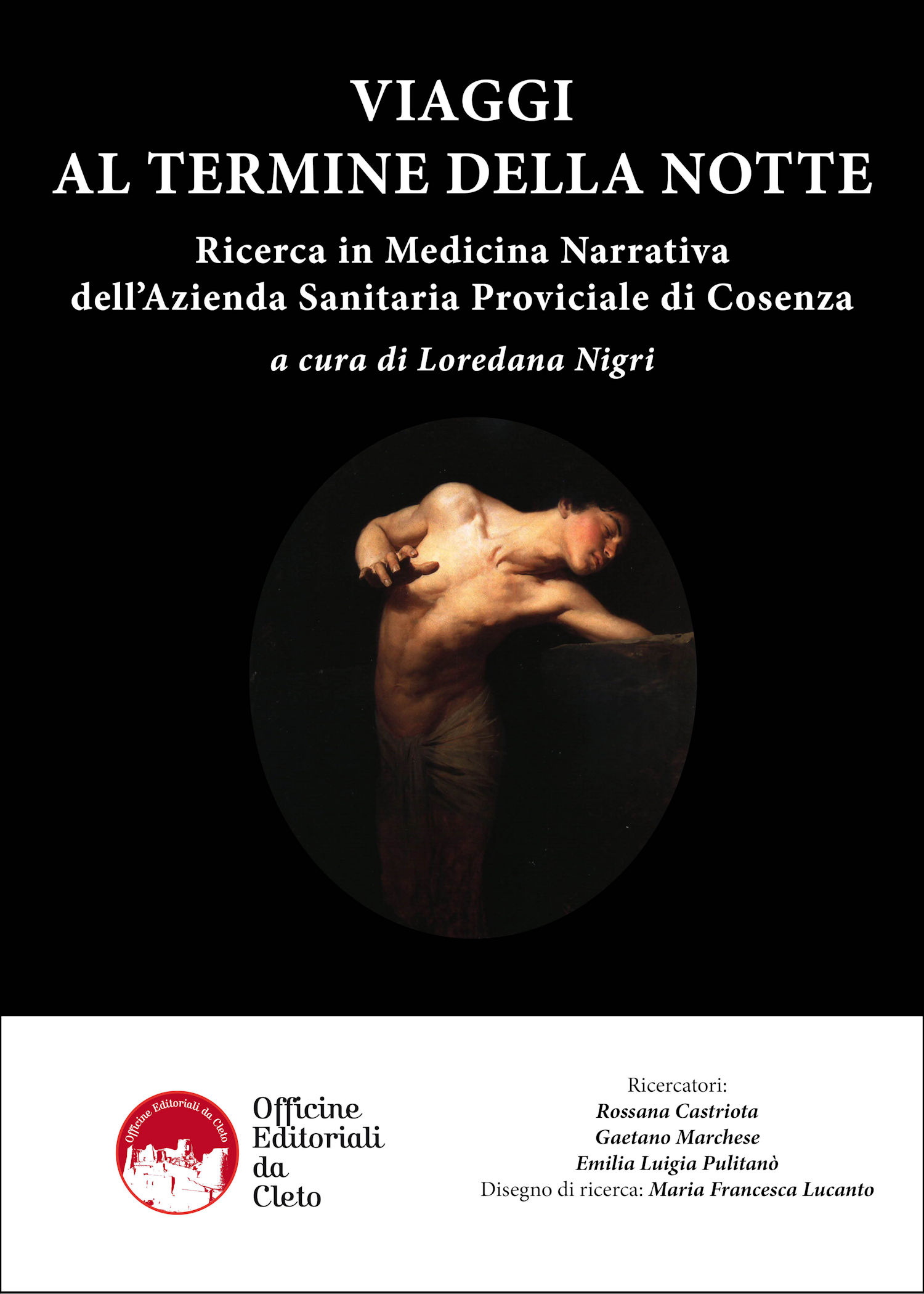 La copertina del libro curato da Loredana Nigri dal titolo VIAGGI AL TERMINE DELLA NOTTE