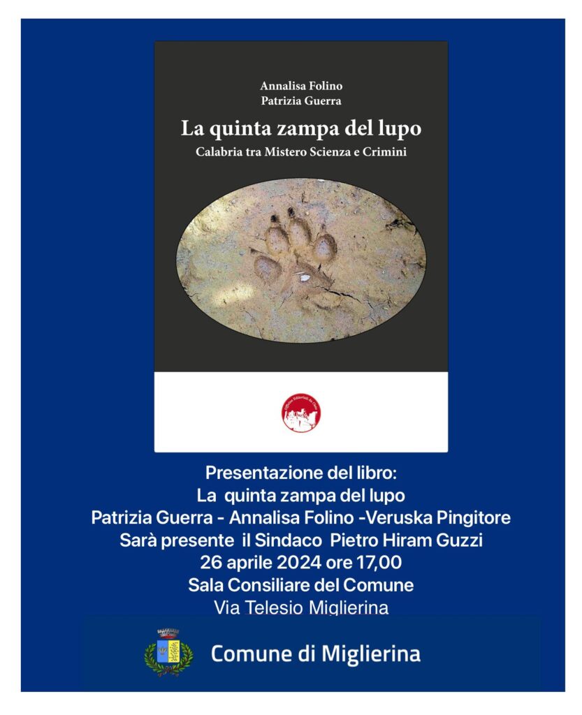 Locandina presentazione libro LA QUINTA ZAMPA DEL LUPO